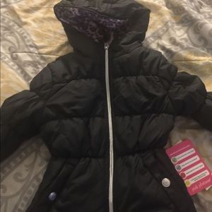 Black puffer coat